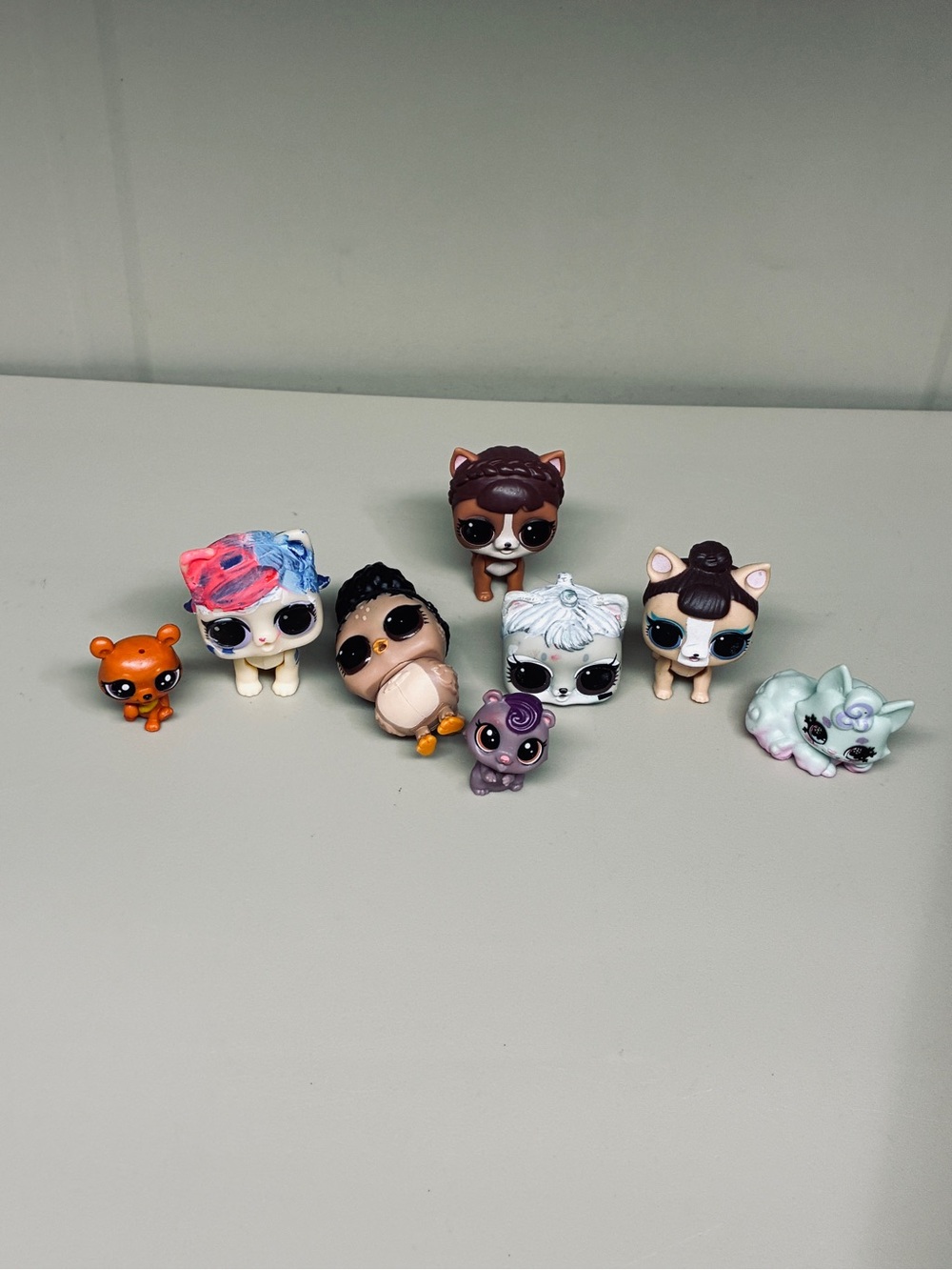 MGA LOL Surprise Pets Doll Lot of 8 Mixed Series Kitty Puppy Owl Figures Toy Bun